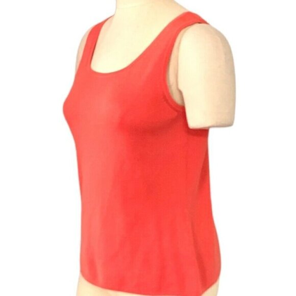 Tommy Bahama Silk-Cotton Tank Top Sz S (4/6) Coral Pink #3H - Picture 2 of 6